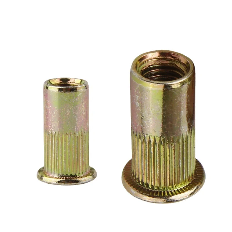 Rivet Nuts Rivet Nuts Yellow Zinc-Plated Rivet Nuts Flat Head Stud Text Rivet Nuts Stainless Steel 304 Rivet Nuts Aluminum Rivet Nuts