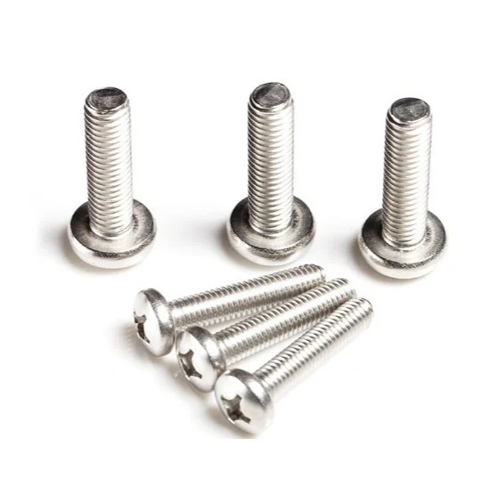 GB818 Chinese National Standard A2-70 High-Strength Fully Threaded 304 Stainless Steel PM Cross-Recessed Pan Head Screws