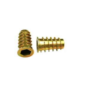 Zinc Alloy Internal and External Threaded Insert Nuts With Washer Totals Conical Embedded Nuts No middle prick Nuts Large Centre Furniture Nuts