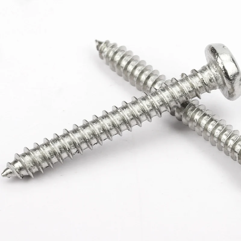 304 Stainless Steel Large Truss Head Round Head Cross-Recessed Self-Tapping Screws Wood Truss Head M1-M8