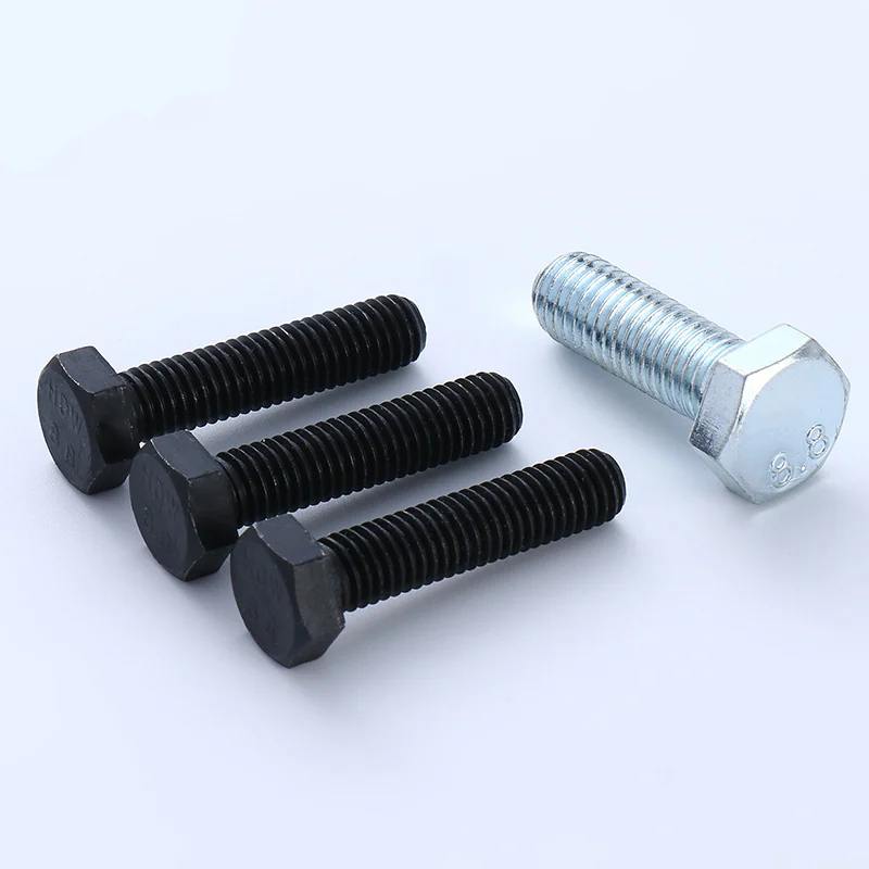 8.8Level High-Strength Hex Bolts 12.9Level Carbon Steel Black Zinc-Plated Hex Head Bolts Full Button Partial Button Threaded Rods