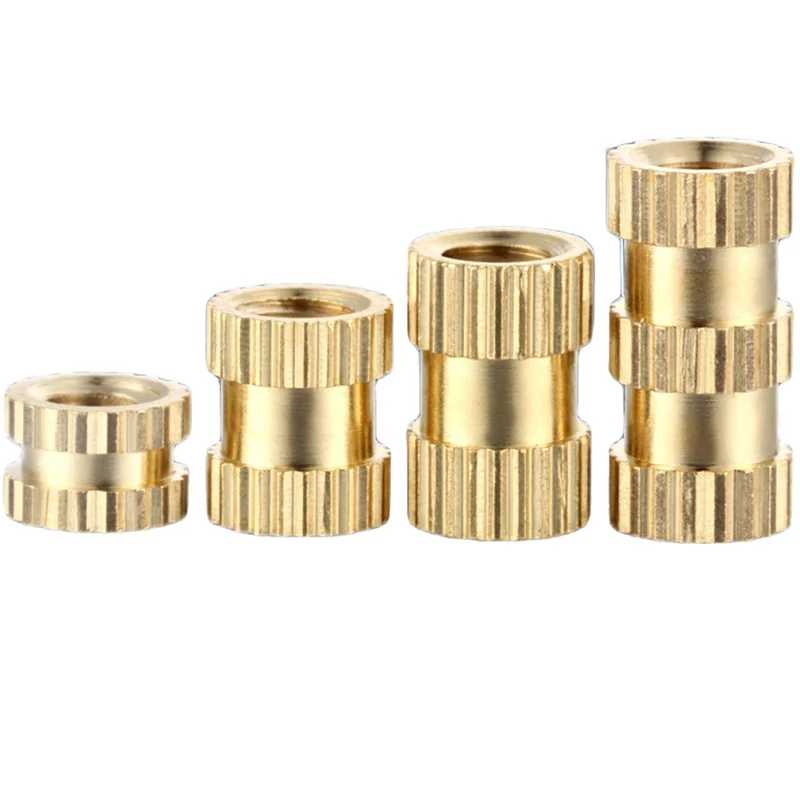 Knurled Threaded Inserts Ｍ4 Injection-Molding Copper Nuts Copper Insert Pieces Embedded Beer Sleeve Insert Enter Insert Threaded