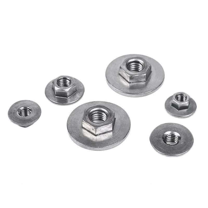Hex Large Flange Pan Nuts Carbon Steel Hex Head Flange Pan Wide Nuts Large Side Weld-On Flange Nuts