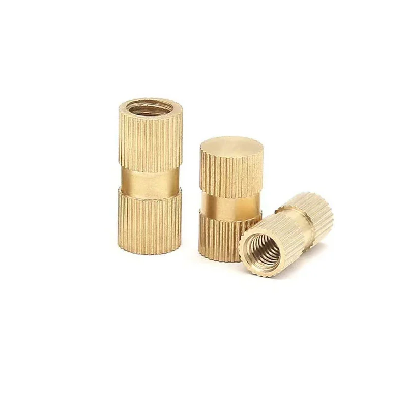 Copper Knurled Threaded Inserts Embedded Injection-Molding Copper Nut Through Hole Pieces Blind Hole M2M3 With Tooth