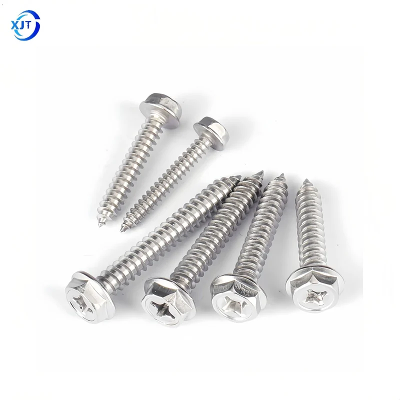 Flange Cross-Recessed Self-Tapping Screws 304 Stainless Steel m8m5.5m4.2Diaphragm Hex Head Self-Tapping Screw GBWA