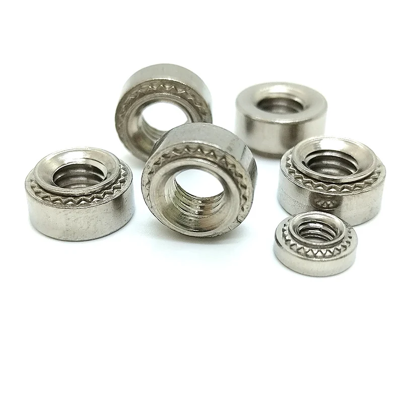 Carbon Steel / Stainless Steel S/CLS-M2M3M4M5M6M8 Serrated Lock Nuts Iron Zinc-Plated Self-Clinching