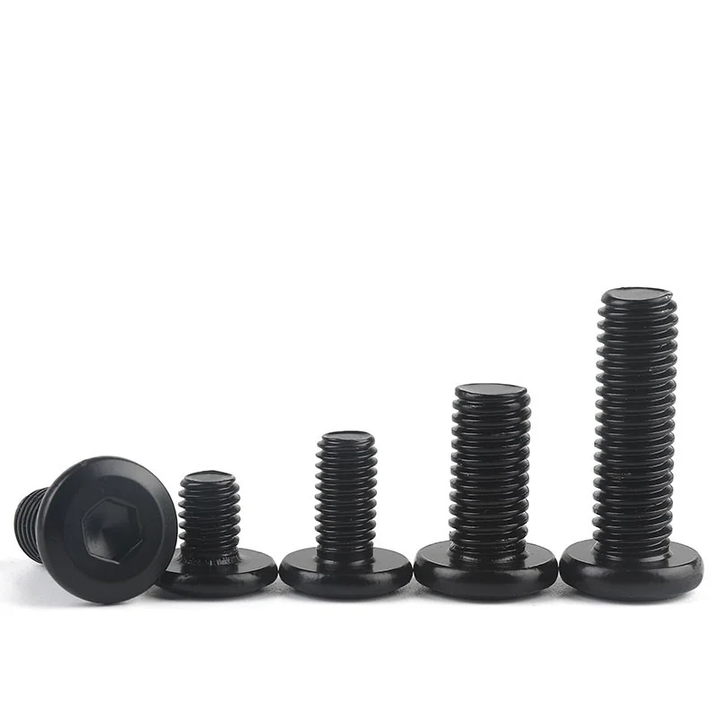 Carbon Steel 4.8Level Black Chamfered Hex Socket Screws Furniture Screws M5M6M8 Bed Box Iron Artists Shelving The shelf. Bolts