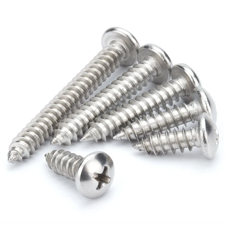 201 Stainless Steel Cross-Recessed Round Head / Pan Head Self-Tapping Screws / GB845M2M2.5M3M4M5M6