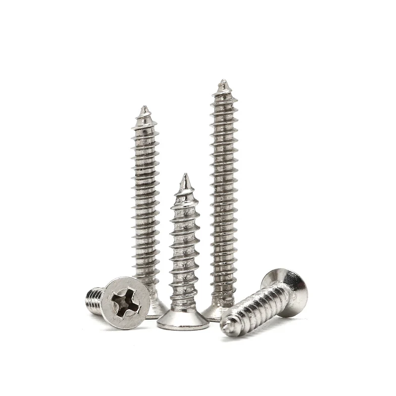 Wu Wang Screws Countersunk Head GB846 Self-Tapping Screws 201 Stainless Steel M4M5 Screws Countersunk Head Self-Tapping Stainless Steel Screws