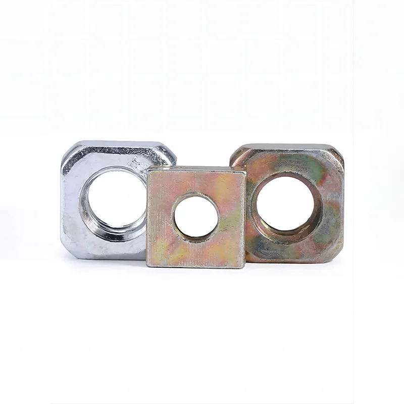 GB39 Iron Zinc-Plated Square Nuts Locking Square Type 201 Stainless Steel 304