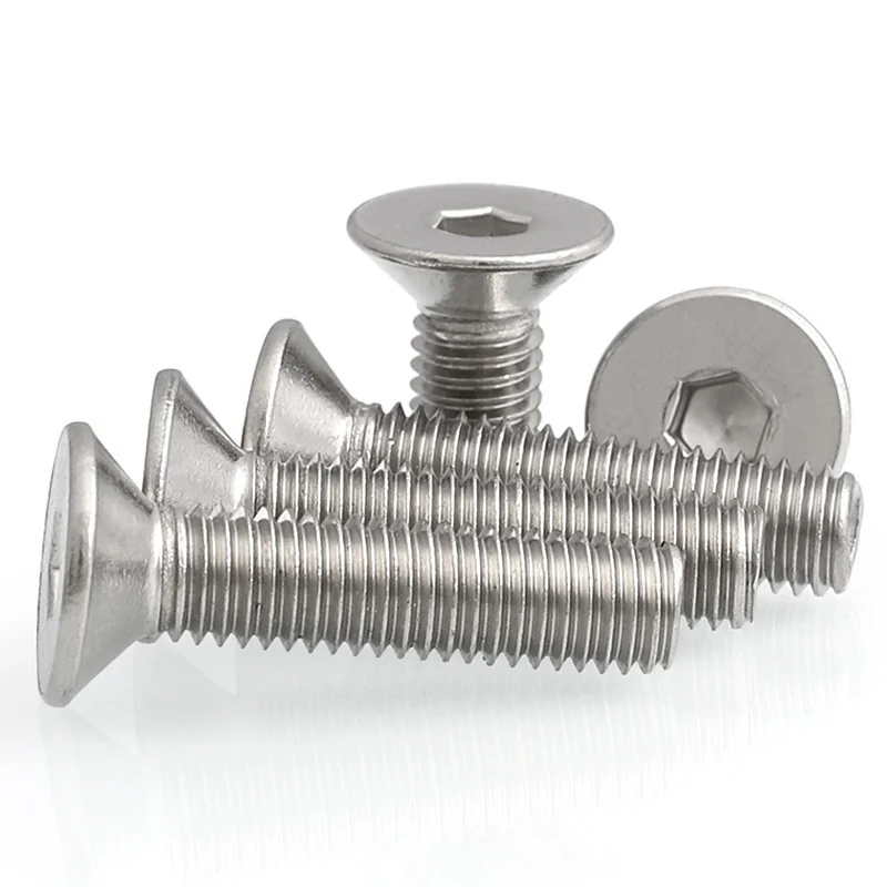 304 Stainless Steel Flat Head Hex Socket Countersunk Head Screws DIN7991 M2M3M4M5M6M8