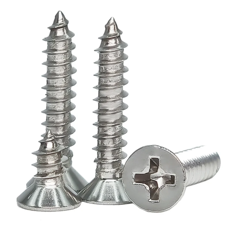 Nickel-Plated Cross-Recessed Self-Tapping Screws