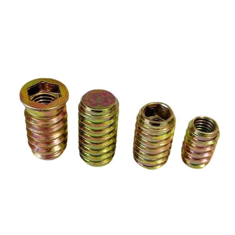 M6M8M10 Internal and External Threaded Insert Nuts Furniture Countersunk Head Handle Embedded Hex With Washer