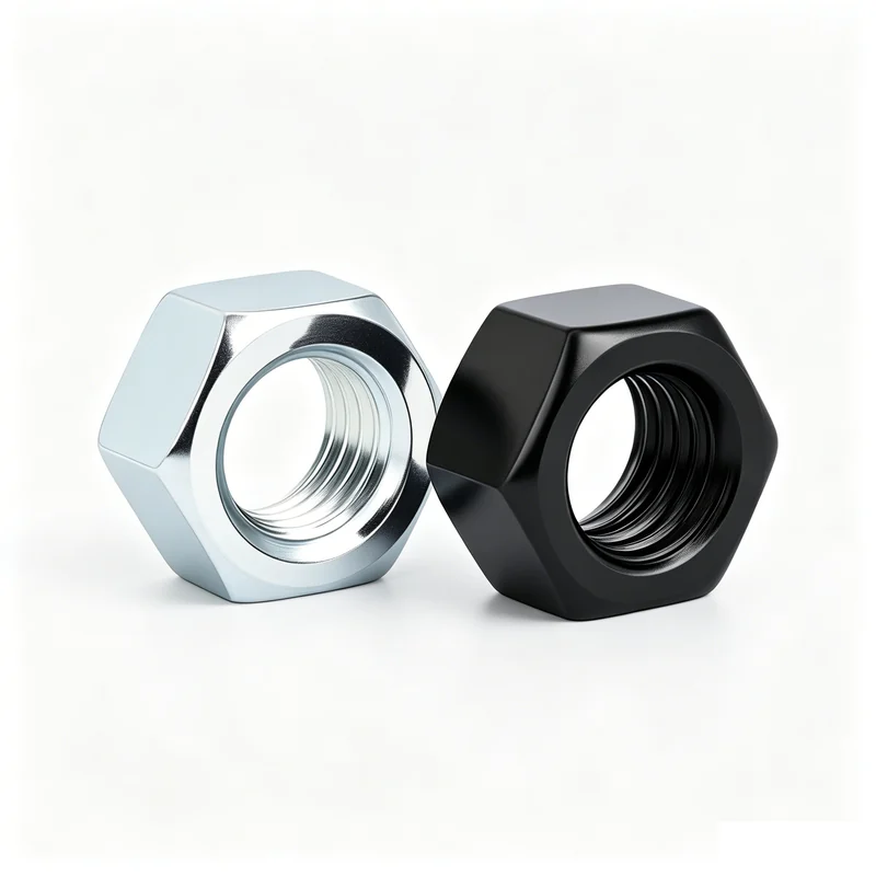 Hex Nuts Coarse Thread Iron Carbon Steel 201 Stainless Steel 304 316 White Zinc-Plated Nickel-Plated Salt fog Large Thick Machine