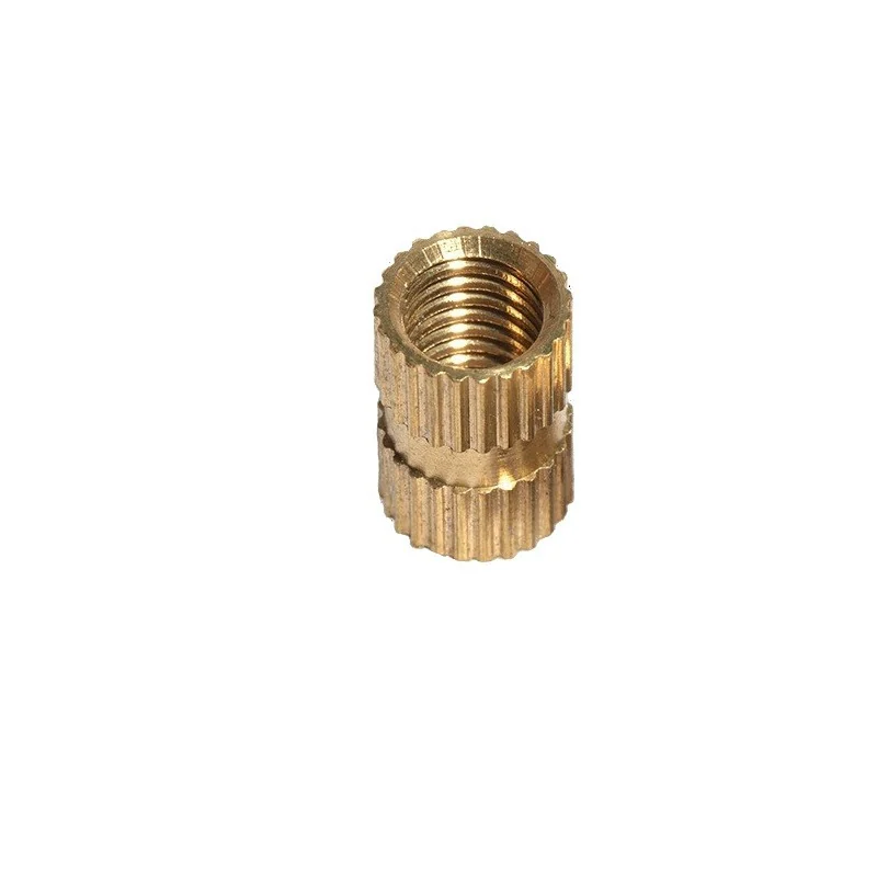Embedded Pieces Copper Nuts Injection-Molding Copper Threaded Inserts A Type Through Hole Straight Knurl Knurled Heat-Set Knurled Copper Nut M2-M12 Copper Mass