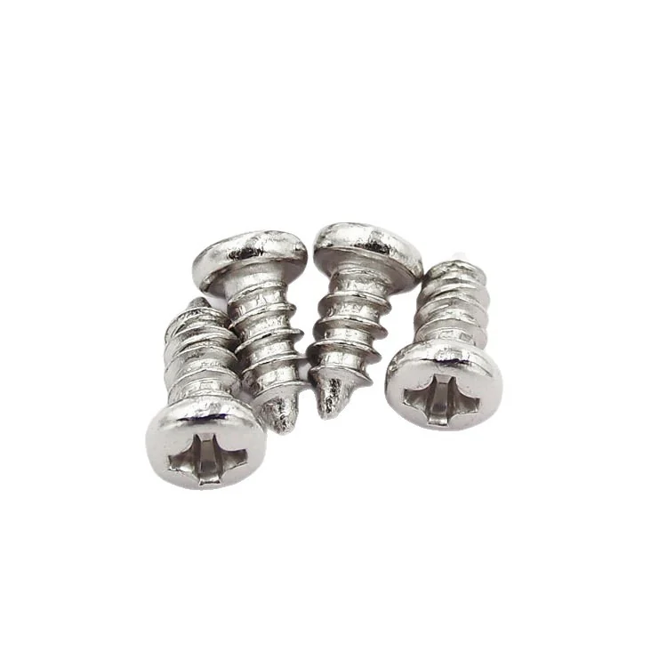 Nickel-Plated Cross-Recessed Pan Head Round Head Self-Tapping Screws Precision Electronics Small Pointed Tip M1M1.3M1.7M2M3M5