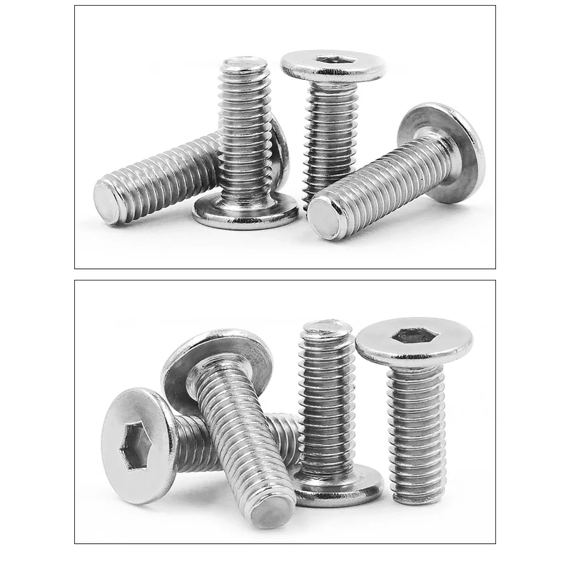 304 Stainless Steel Thin Head Hex Socket Screws Thin Flat Head CM Flat Head