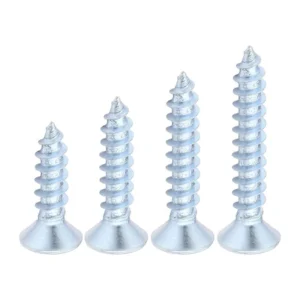 Long Cross-Recessed Self-Tapping Screws Hardened Flat Head Countersunk Head Plated Blue Zinc KA Pointed Tip Wood M3M4M5M6