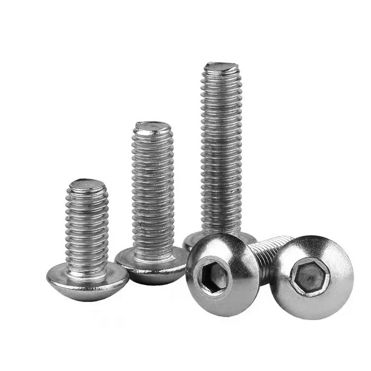 201 Stainless Steel Button Head Hex Socket Screws GB7380 Pan Head Mushroom Head Truss Head
