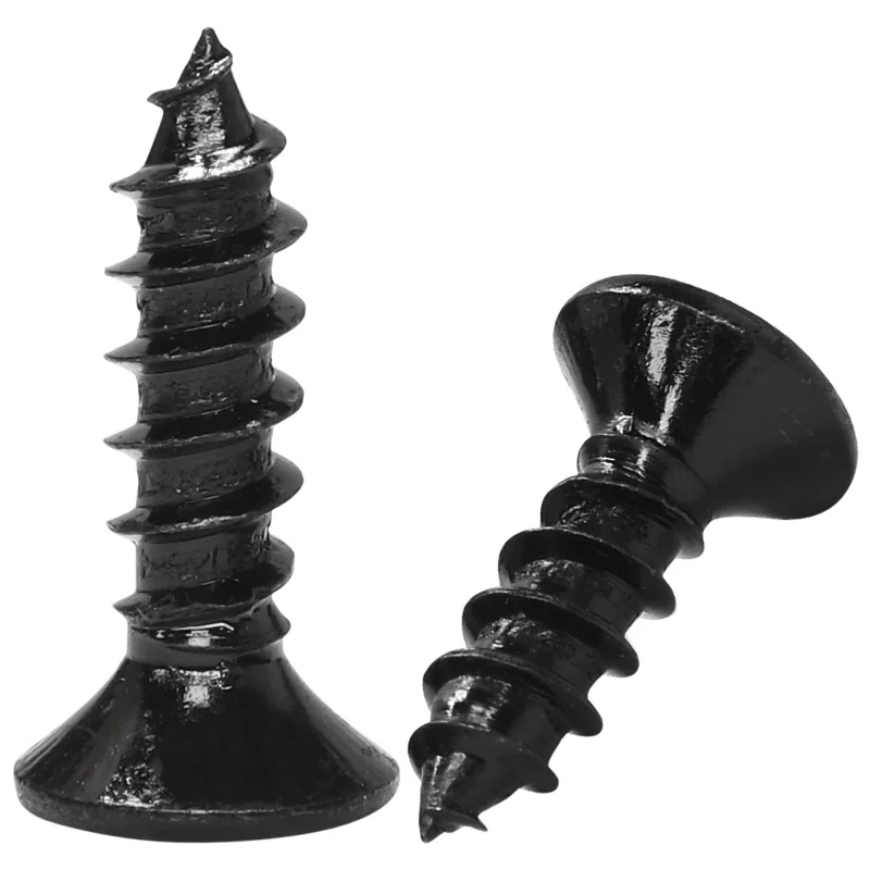 Grade 8.8 Black Hex Socket Flat Head Self-Tapping Screws Blackened Countersunk Head M3M4M5M6M8