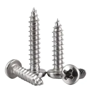 304 Stainless Steel PA Round Head Cross-Recessed Self-Tapping Screws Electronics Small M3/M4/M5/M6 Pointed Tip