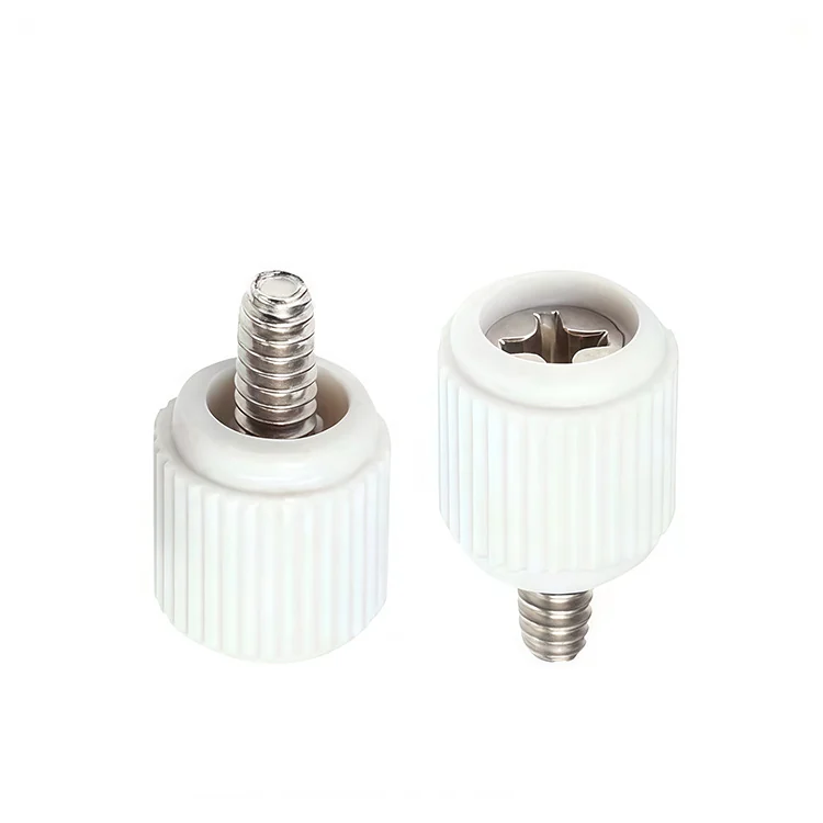 Cross Recess Plastic Head Thumb Screws Computer Case Plastic Straight Knurl Round Head Thumb Bolts Handle Crunch