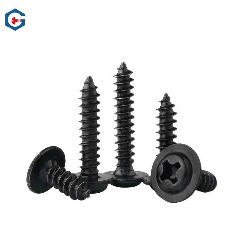 304 Stainless Steel Cross-Recessed Round Head With Washer Self-Tapping Screws M1.4M1.7/M2M2.6/M3M4