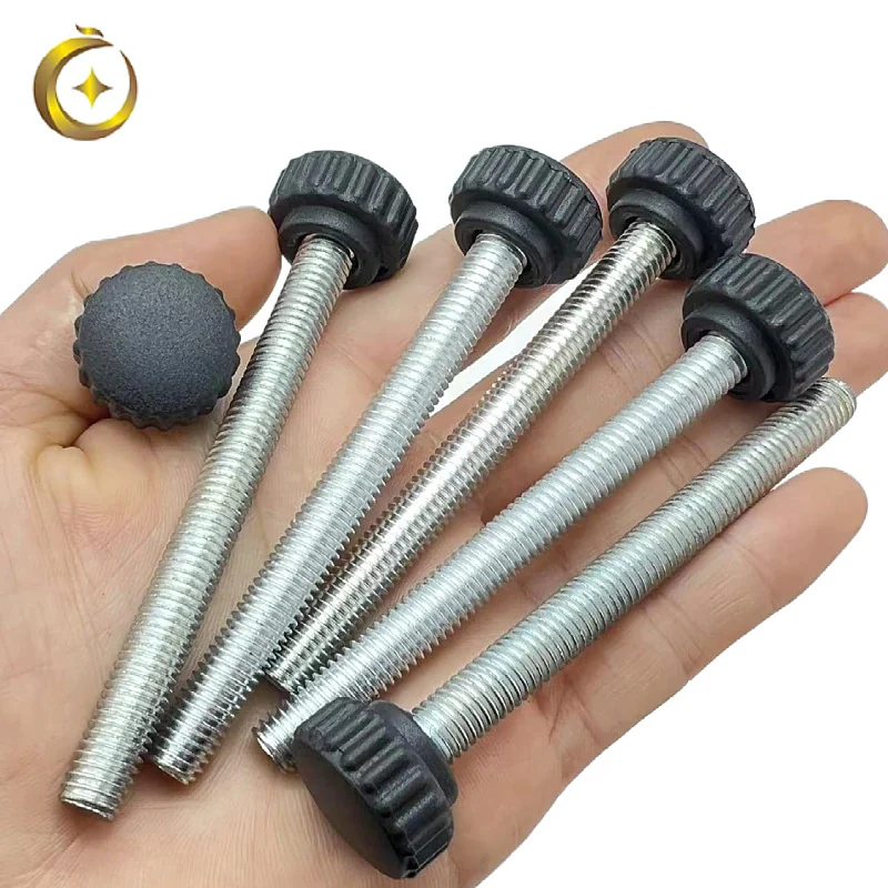 m3m4m5m6m8m10 Round Head Thumb Screws Knurled Handle Crunch Screws Thumb Plastic Head Hands. Bolts