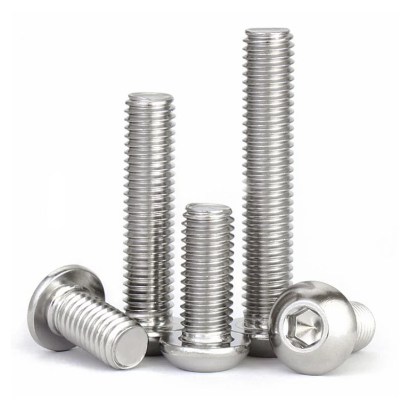 304 Stainless Steel Button Head Hex Socket Screws ISO7380 Mushroom Head Pan Head Internal Hex M12M16