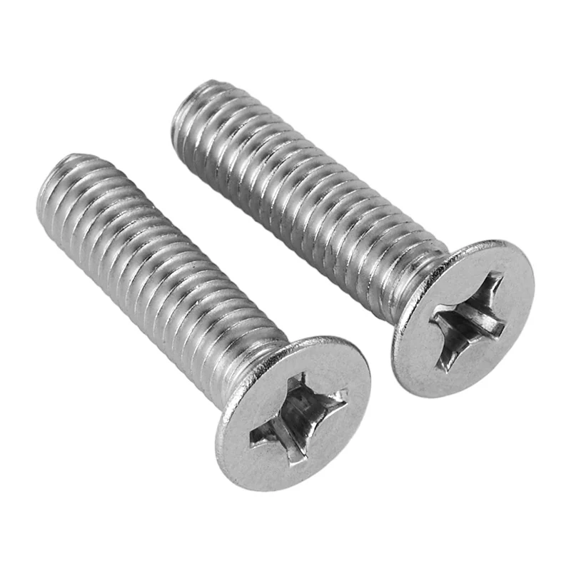 304 Stainless Steel Machine-Thread Cross-Recessed Countersunk Head Screws Flat Head KM M2M3M4M5M6