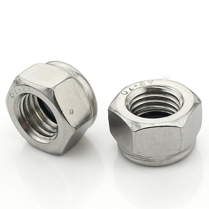 304 Stainless Steel Nylon Lock Nuts M2-M36 DIN985