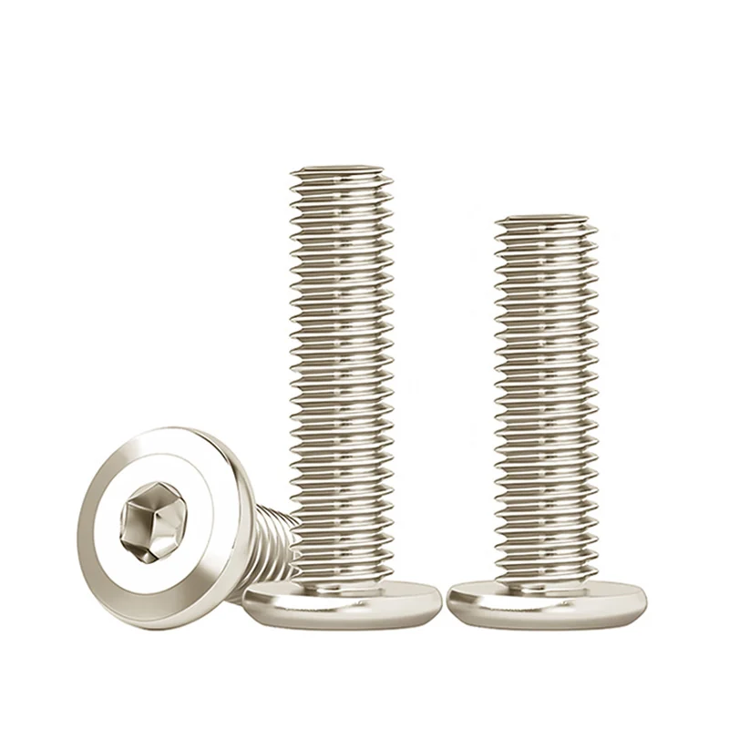 Nickel Color Furniture Chamfered Hex Socket Screws Flat Head Machine Electrical M4M5M6M8M10
