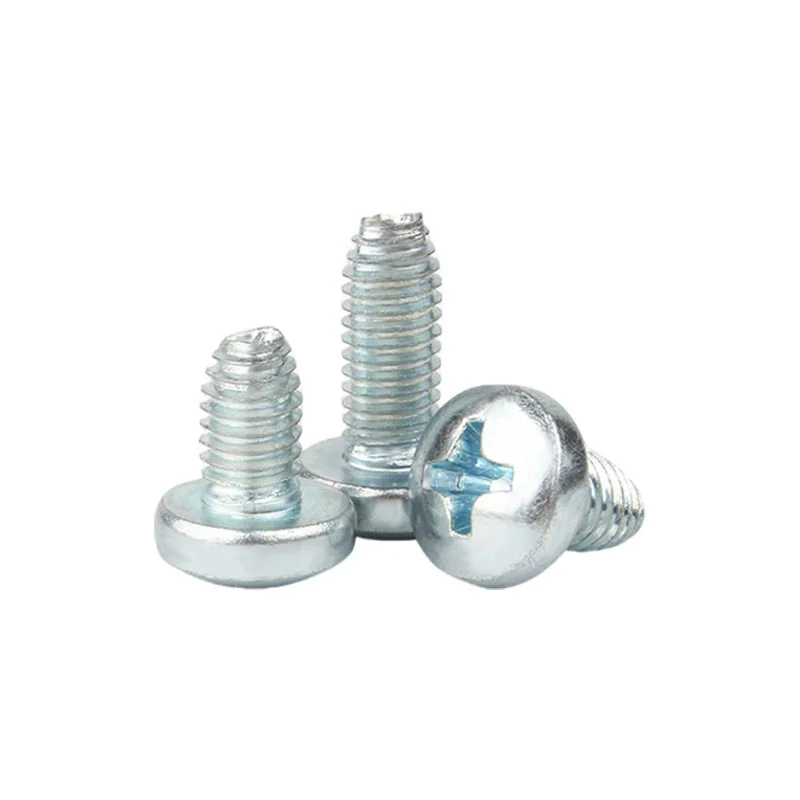 Trilobular Thread Round Head Cross-Recessed Self-Tapping Screws Carbon Steel Zinc-Plated Self-Locking Equipment Cabinet Computer Case