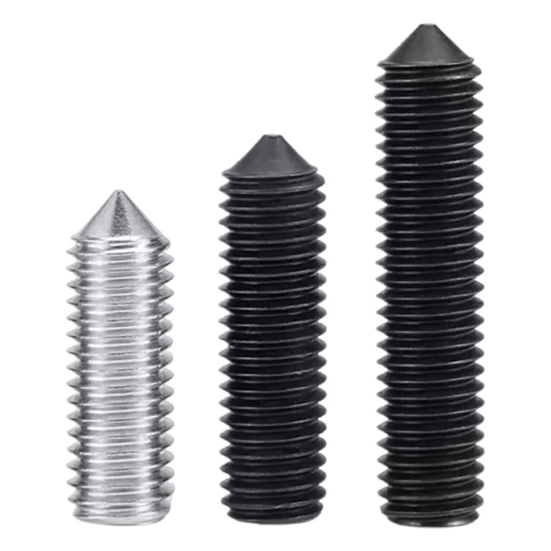 304 Stainless Steel Cone Point Set Screws Hex Socket Machine m 201 Headless Set DIN914