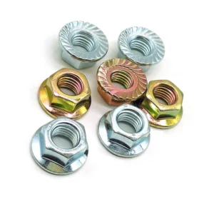 Flange Nuts Hex Anti-Slip Zinc-Plated Yellow Zinc-Plated With Washer M3-M16