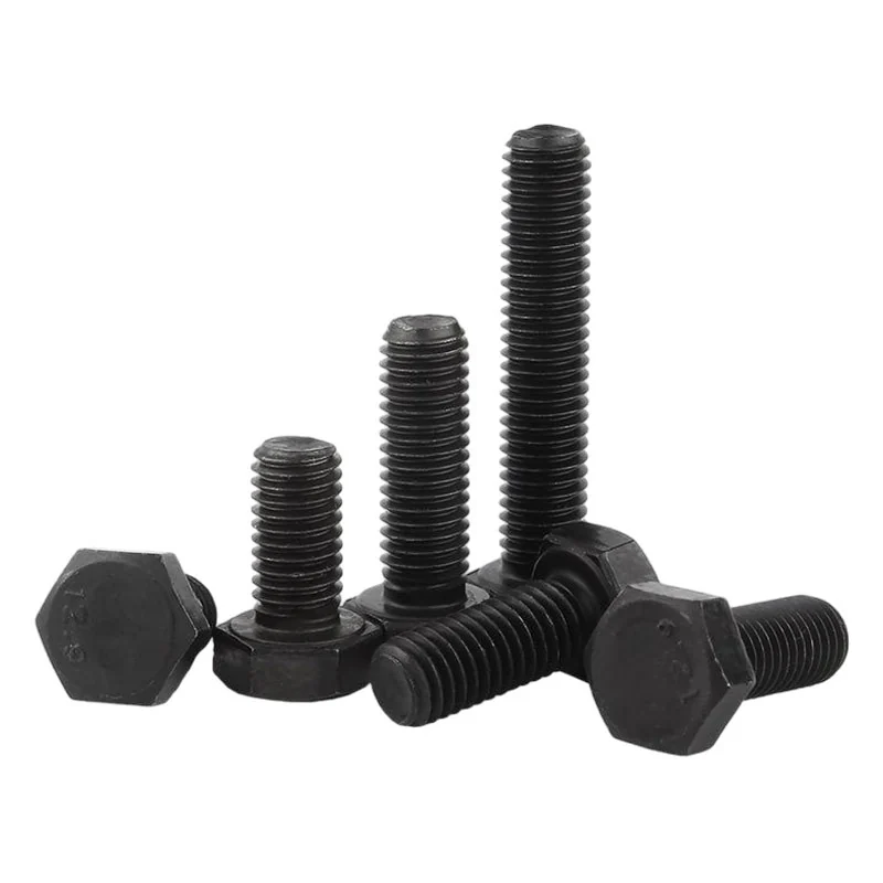 8.8Level Full Button Hex High-Strength Hex Bolts GB5783 Fully Threaded Blackened Screws High-Strength Hex Head Screws