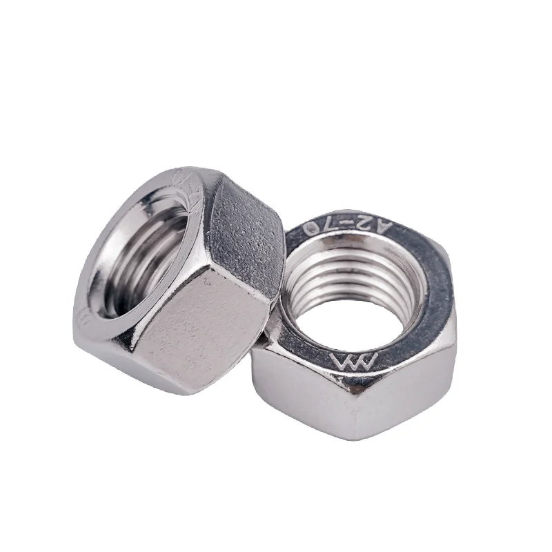 304 Stainless Steel Hex Nuts DIN934 GB6170 M1M1.6M2M3M4M5M6M8