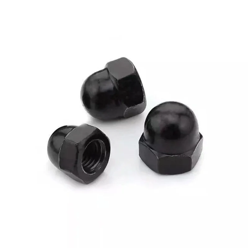 Blackened Cap Type Black Cap Form Nuts Lights Fine Thread Cap Nut Cap Nuts Electrical Plated Blackened Cap Nut