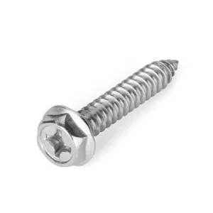 304 Stainless Steel Cross-Recessed Cave Flanged Hex Head Self-Tapping Screws Pointed Tip With Washer Wood Screws M3M4M5M6