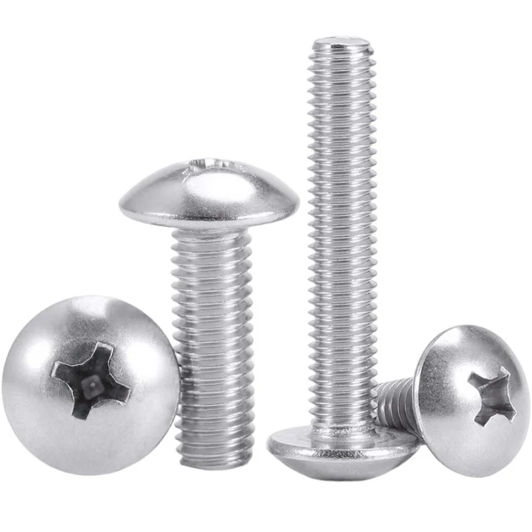 304 Stainless Steel Large Truss Head Round Head Cross-Recessed Machine Screws 201 Mushroom Head TM Truss Head