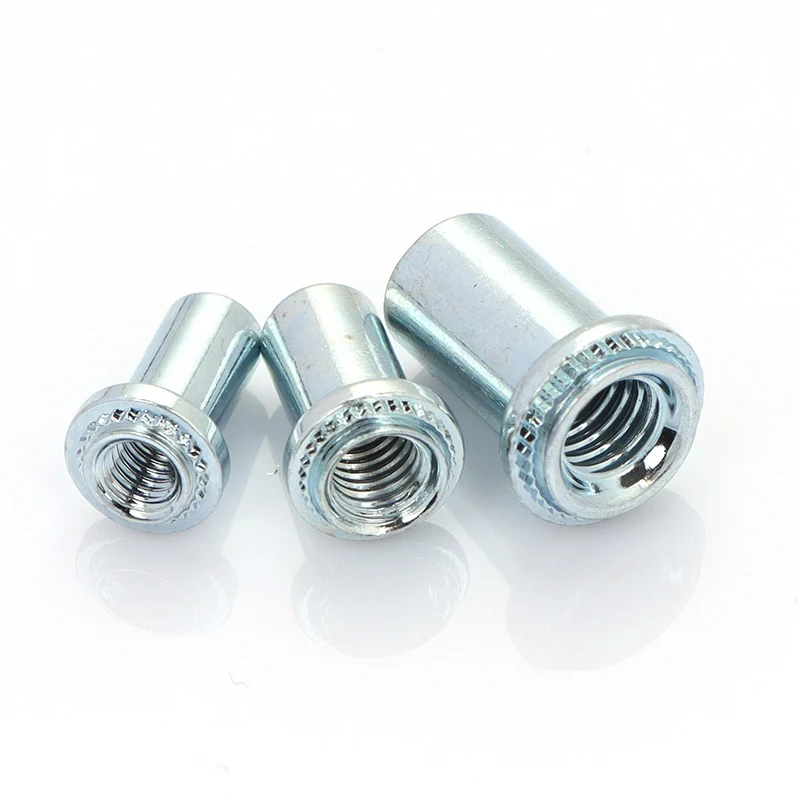 Shenzhen. B-M3M4M5M6M8-0/1/2 Carbon Steel Shoulder Serrated Sealing Nuts Self-Clinching Water-Resistant Nuts Stud