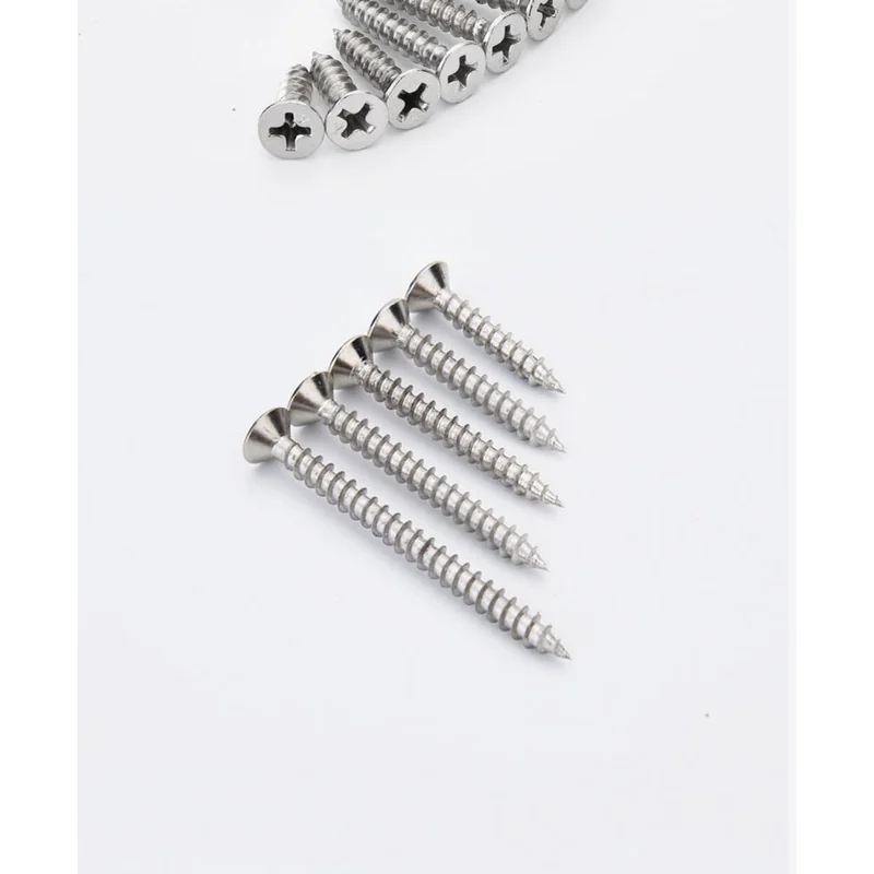 Nickel-Plated Cross-Recessed Self-Tapping Screws Furniture Woodworking Wall Plate Drywall M3.5 M4 M5