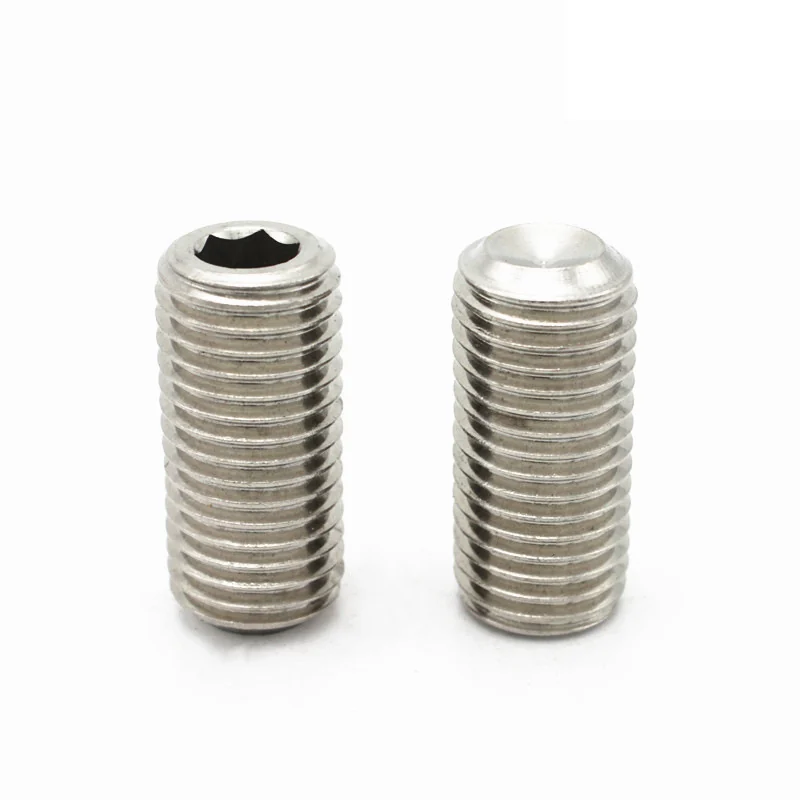 304 Stainless Steel Set Screws GB80 Hex Socket Machine m Headless Set High-Strength