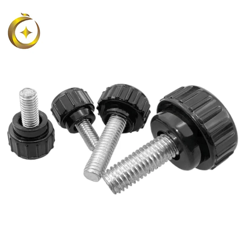 Round Head Thumb Screws Round Knurled Plastic Handle Screws Straight Knurl Hands. Adjustment Knob Bolts m3-m10