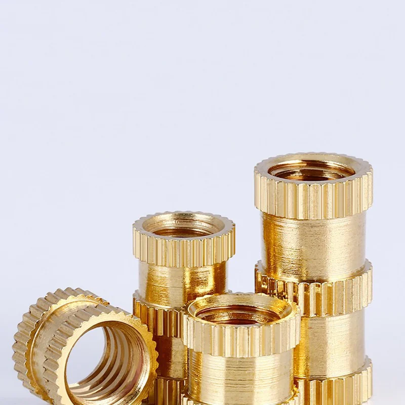 Knurled Threaded Inserts Ｍ4 Injection-Molding Copper Nuts Copper Insert Pieces Embedded Beer Sleeve Insert Enter Insert Threaded