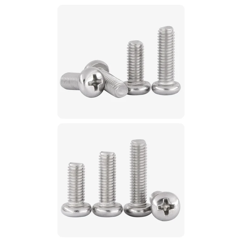 304 Stainless Steel Cross-Recessed Pan Head Screws PM Switch and Socket M1M2M3M4M10