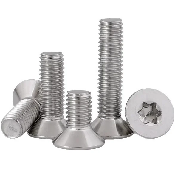 304 Stainless Steel Hexalobular Countersunk Head Machine Hexalobular Screws GB2673 M2M3M4M5M6M8M10