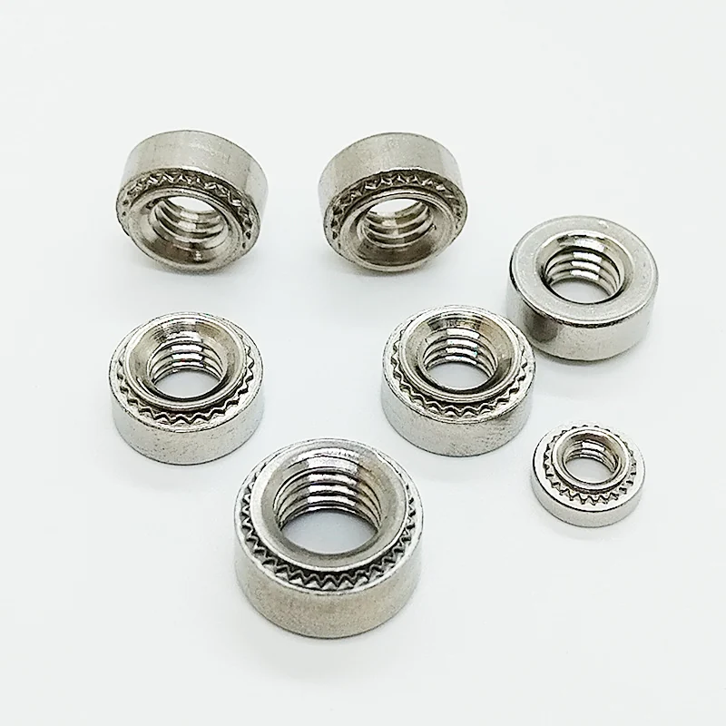 Carbon Steel / Stainless Steel S/CLS-M2M3M4M5M6M8 Serrated Lock Nuts Iron Zinc-Plated Self-Clinching