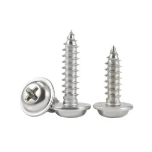304 Stainless Steel Cross-Recessed Round Head With Washer Self-Tapping Screws Pan Head With Washer Son Electronics Small Screws M1-M4