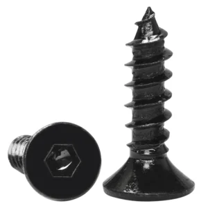 Grade 8.8 Black Hex Socket Flat Head Self-Tapping Screws Blackened Countersunk Head M3M4M5M6M8